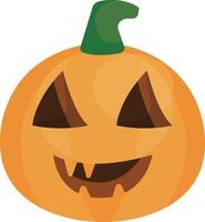 Mischievous Pumpkin with Green Stem vector