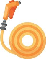 Water Hose with Spray Attachment vector