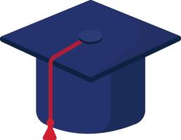 Square Academic Cap with Red Tassel vector