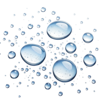 A captivating image of numerous water droplets of varying sizes against a stark black background png