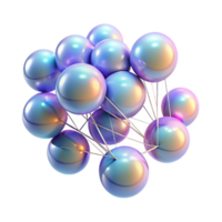 magnificent contemporary A cluster of floating, iridescent orbs, connected by thin, glowing lines, illuminated by a soft, ethereal light 4K png