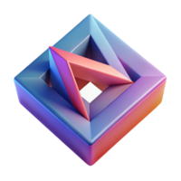 beautiful abstract A series of overlapping, geometric shapes with gradient color transitions, creating a sense of depth and dimension, in a minimalist, abstract style 4K png