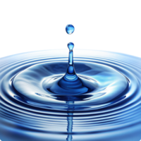 Stunning Closeup of a Water Drop Impacting a Still Surface Creating Concentric Ripples png