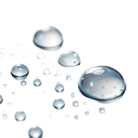 Macro Photography of Water Droplets on Black Background Showing Translucence and Surface Tension png