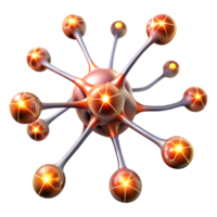 magnificent minimalist A network of interconnected, glowing neurons firing electrical signals, in a biological, neurological style professional png