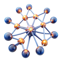 wonderful traditional A network of interconnected, glowing neurons firing electrical signals, in a biological, neurological style high resolution png