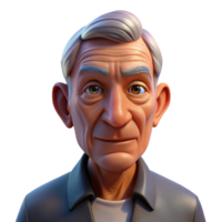 elegant minimalist Portrait of an elderly man with deep wrinkles and a weathered face, illuminated by a single, harsh spotlight from above, in a gritty, photorealistic style high resolution png