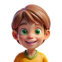 wonderful minimalist Portrait of a child with bright, curious eyes and a mischievous smile, bathed in warm, natural sunlight, illustrated in a whimsical, storybook style authentic png