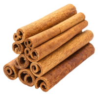 Aromatic Cinnamon Sticks Stacked High Closeup View of Brown Spice png