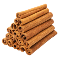 Aromatic Cinnamon Sticks Stacked in a Triangular Pyramid Shape png