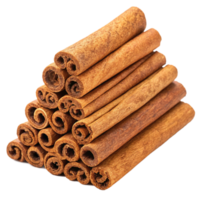 Aromatic Cinnamon Sticks Arranged in a Triangular Pile png
