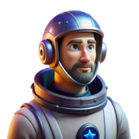 stunning contemporary Portrait of an astronaut in a spacesuit, gazing out at the Earth, illuminated by the ethereal glow of distant stars, in a photorealistic, sci-fi style genuine png