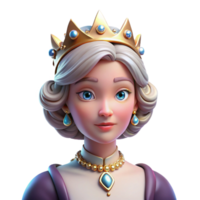 stunning rustic Portrait of a queen with a regal expression and a jeweled crown, lit by the opulent glow of a palace ballroom, in a Baroque, painterly style high quality png