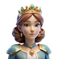 serene vintage Portrait of a queen with a regal expression and a jeweled crown, lit by the opulent glow of a palace ballroom, in a Baroque, painterly style high resolution png