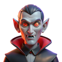 magnificent rustic Portrait of a vampire with pale skin and piercing red eyes, illuminated by the eerie glow of moonlight, in a gothic, horror style authentic png