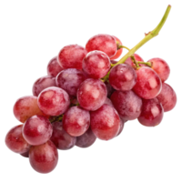 A Bunch of Fresh Red Grapes Isolated on Black Background png