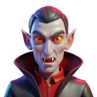 wonderful contemporary Portrait of a vampire with pale skin and piercing red eyes, illuminated by the eerie glow of moonlight, in a gothic, horror style genuine png