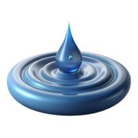 wonderful minimalist Hyperrealistic rendering of a single raindrop splashing into a still pond, creating concentric ripples, macro photography style 4K png