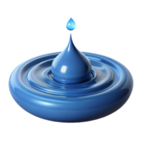 magnificent abstract Hyperrealistic rendering of a single raindrop splashing into a still pond, creating concentric ripples, macro photography style original png