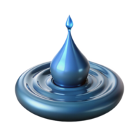 extraordinary artistic Hyperrealistic rendering of a single raindrop splashing into a still pond, creating concentric ripples, macro photography style detailed png