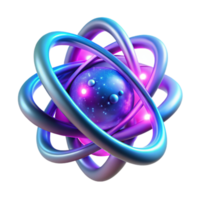 elegant vintage A quantum computer core emitting swirling particles of light, illuminated by pulsating magenta and cyan light. Abstract style high resolution png