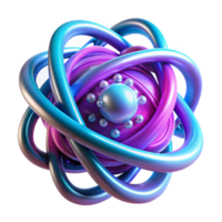 serene modern A quantum computer core emitting swirling particles of light, illuminated by pulsating magenta and cyan light. Abstract style high quality png