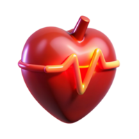 vibrant artistic A digital representation of a human heart beating, illuminated by a pulsating red light. Abstract style premium png