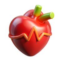 beautiful rustic A digital representation of a human heart beating, illuminated by a pulsating red light. Abstract style high resolution png