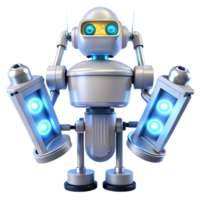 extraordinary rustic A futuristic surgical robot with glowing instruments, illuminated by a bright, white light. Medical style high resolution png