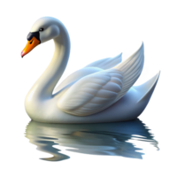 dramatic minimalist A graceful swan gliding across a calm lake, serene and elegant, impressionist style genuine png