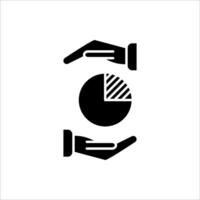 market share silhouette icon vector