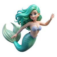 dramatic abstract A Mermaid with Flowing professional png