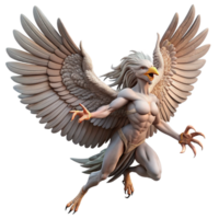 wonderful rustic A Fierce Harpy with the Body of a Bird 4K png