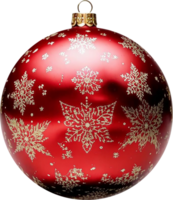 An Elegant Red Christmas Ornament that features a stunning, intr png
