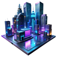 elegant rustic A futuristic cityscape at night, towering holographic advertisements flickering in the rain, reflections shimmering on the wet pavement, cyberpunk style, lit by neon signs 4K png