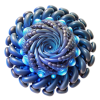 beautiful rustic A swarm of nanobots forming a complex, swirling pattern, illuminated by an internal luminescence, rendered in an abstract, bioluminescent style high quality png