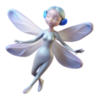 beautiful artistic A graceful sylph with translucent wings, floating on the wind. Airy style, soft lighting professional png