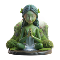 serene classic A Serene Forest Spirit with Skin of Moss genuine png