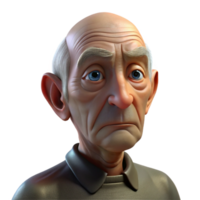 serene rustic Close Up Portrait of an Elderly Man with detailed png