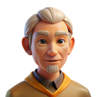 magnificent classic Portrait of an elderly man with a wise, gentle expression, lit by soft, golden light, in a classical painting style original png