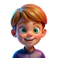wonderful minimalist Portrait of a child with bright, curious eyes and a playful expression, lit by colorful, dynamic lighting, in a children's book illustration style 4K png