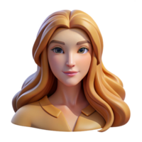 dramatic traditional Portrait of a woman with long, flowing hair and a serene expression, illuminated by soft, golden light, in a romantic painting style premium png