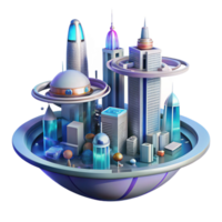 extraordinary artistic A futuristic cityscape built on the rings of Saturn, with flying vehicles zipping between towering holographic advertisements. Cyberpunk lighting, art deco style detailed png