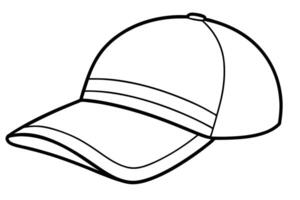 A simple Line Drawing of a Baseball Cap vector