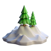 serene artistic A lone pine tree on a snow-covered mountain peak, crisp, clear light, minimalist style high quality png