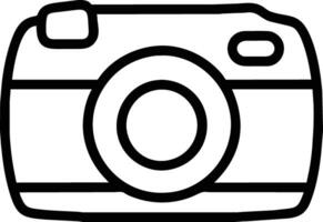 Simple Black Line Art Illustration of a Camera vector
