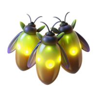 magnificent creative A Group of Fireflies Glowing in the detailed png