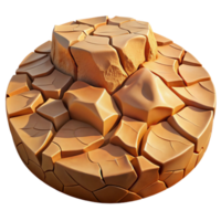 serene classic A cracked earth texture in a desert landscape, harsh sunlight, realistic style detailed png