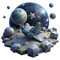 impressive creative A spaceship graveyard orbiting a dying star. Dim, melancholic lighting. Space opera style detailed png