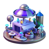extraordinary rustic A futuristic marketplace bustling with alien vendors and holographic advertisements. Chaotic, market lighting. Street photography style authentic png